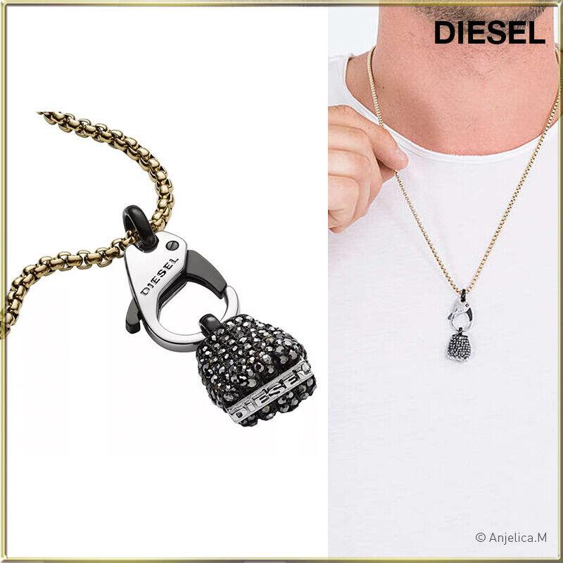 Diesel Men`s Gold Pendant Necklace DX1177710