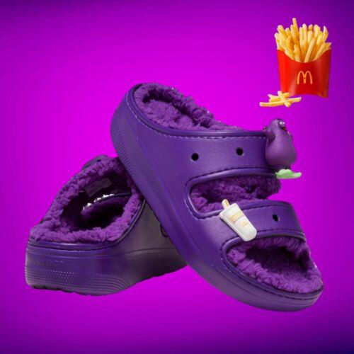 Mcdonald`s x Crocs Grimace Purple Cozzzy Sandal 209392-510 Size M8/W10 Limited