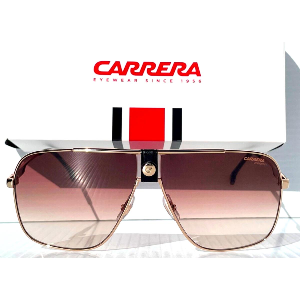 Carrera Polished Gold Frame Gradient Brown Lens Sunglass 1018/S J5GHA