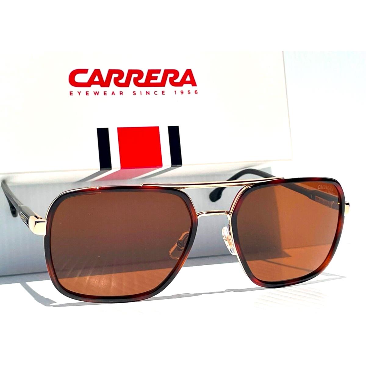 Carrera Gold Tortoise Frame Bronze Lens Sunglass 256/S J5G70