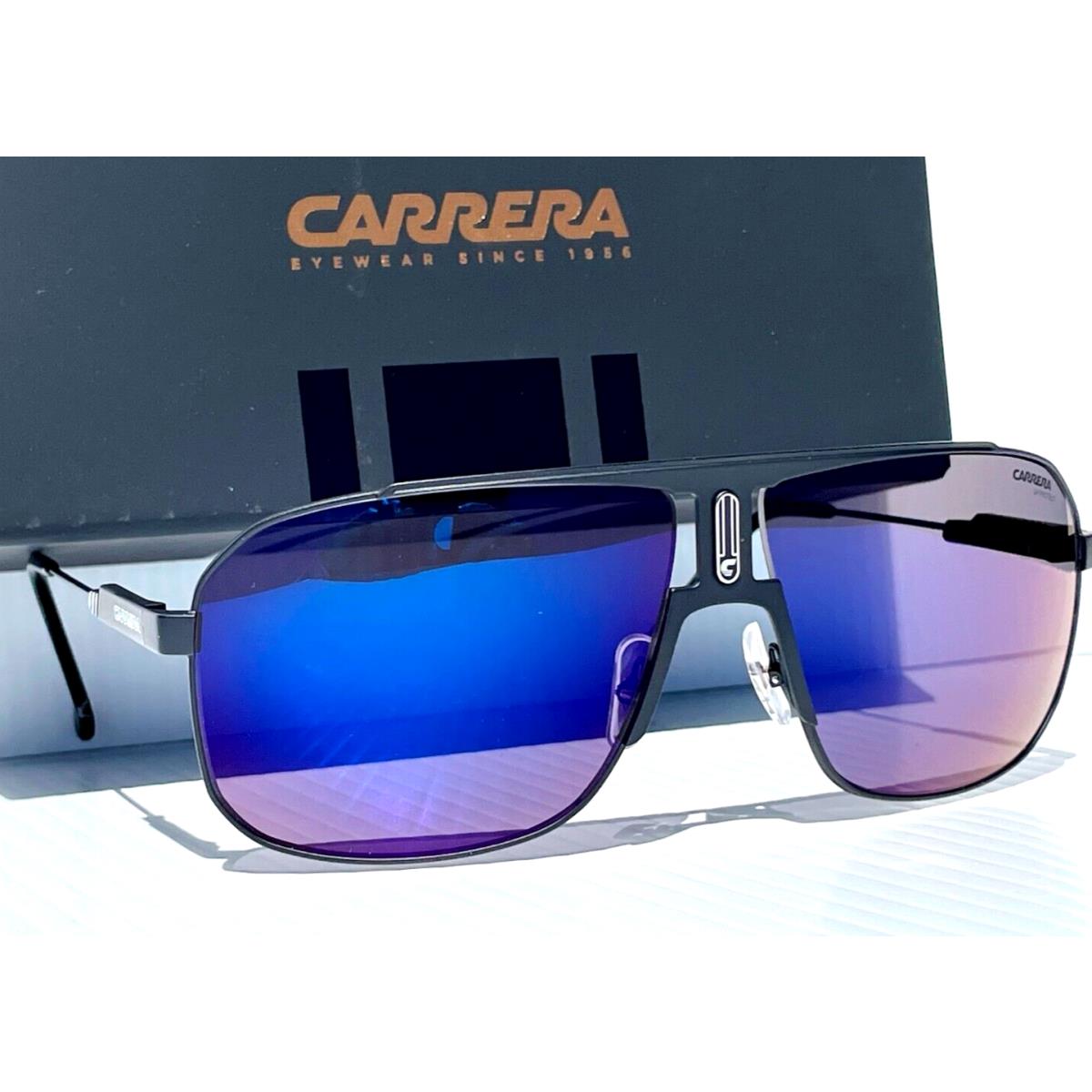 Carrera Matte Black Frame Blue Lens Sunglass 1043/S 003XT