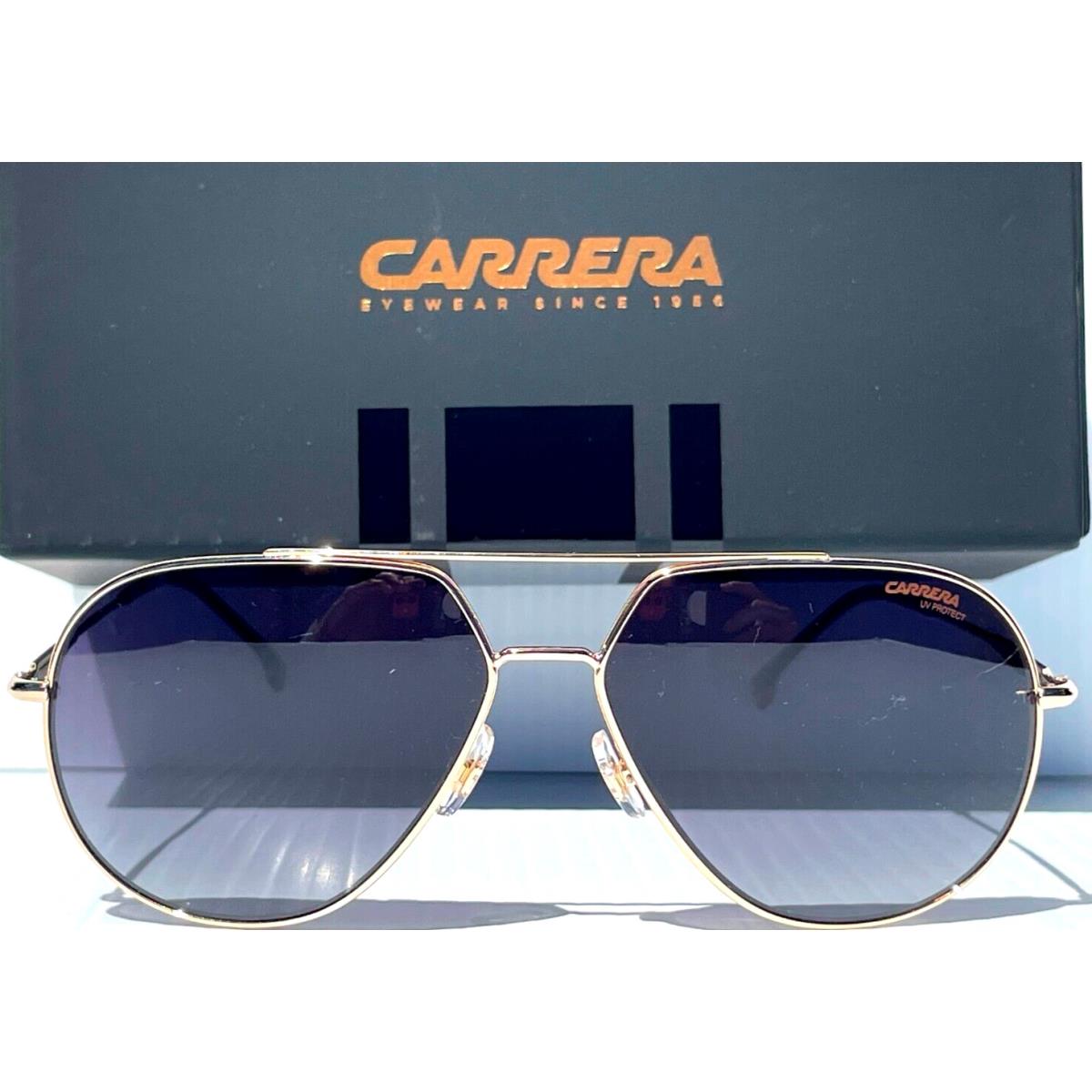 Carrera Polished Gold Frame Grey Blue Lens Sunglass 274/S J5G9O