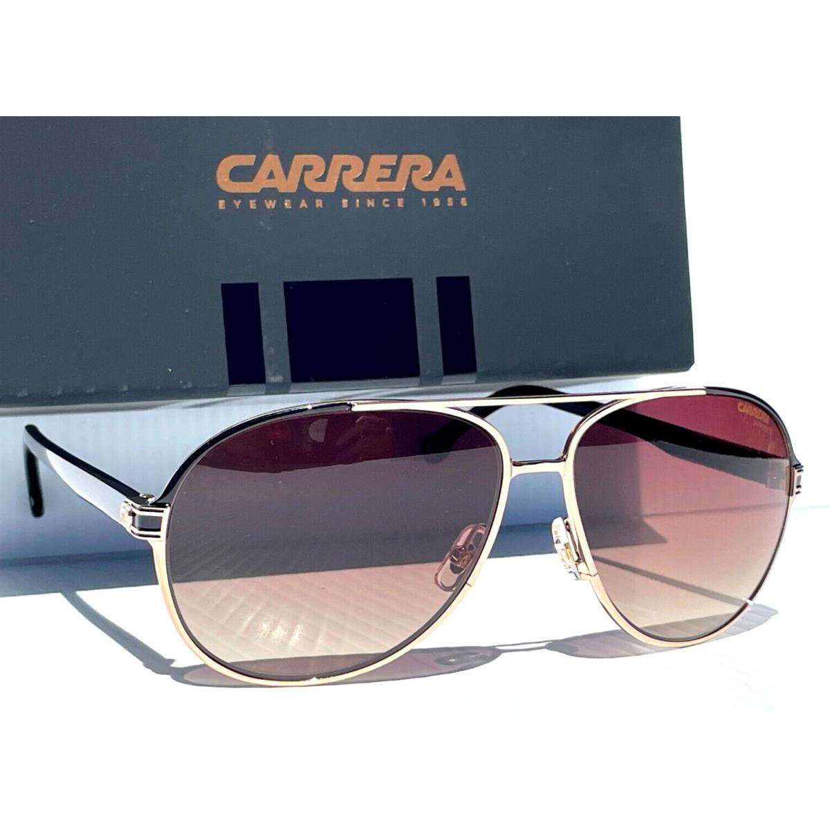 Carrera Polished Gold Black Frame Gradient Bronze Lens Sunglass 1051/S Rhlha