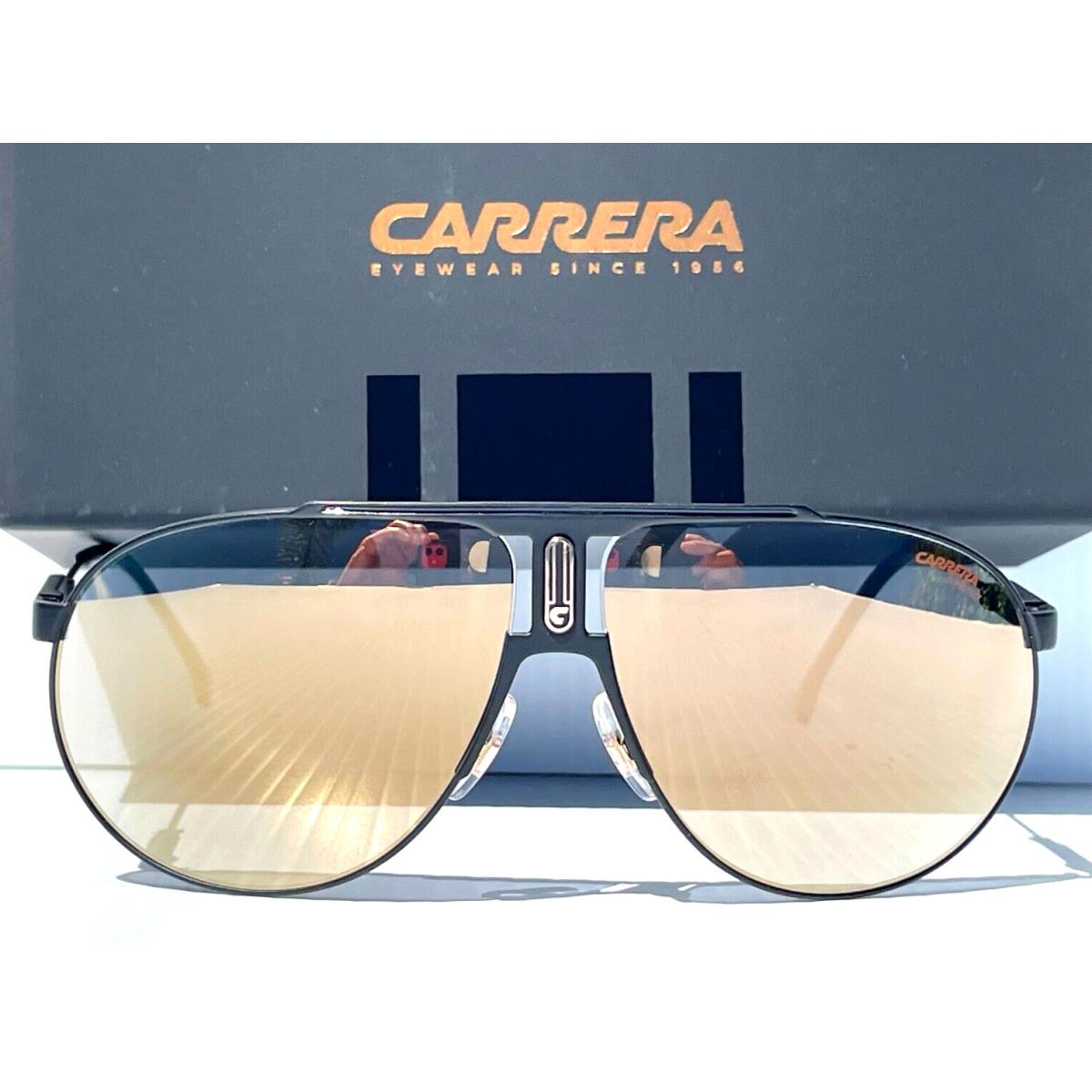 Carrera Panamerika Matte Black Frame Gold Sheen Lens Sunglass 65 Plgr JO/003