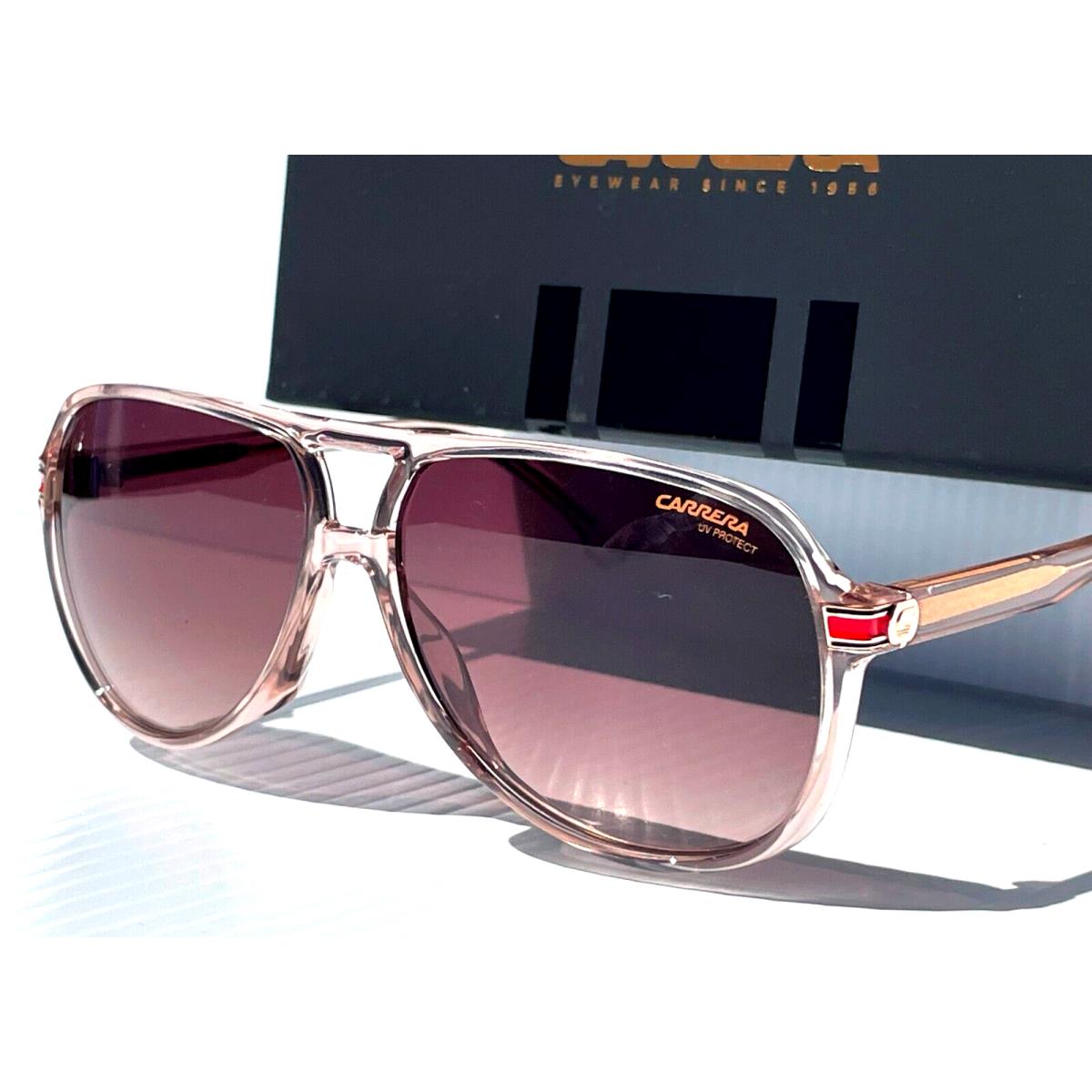 Carrera Polished Peach Frame Gradient Bronze Lens Sunglass 1045/S Fwm