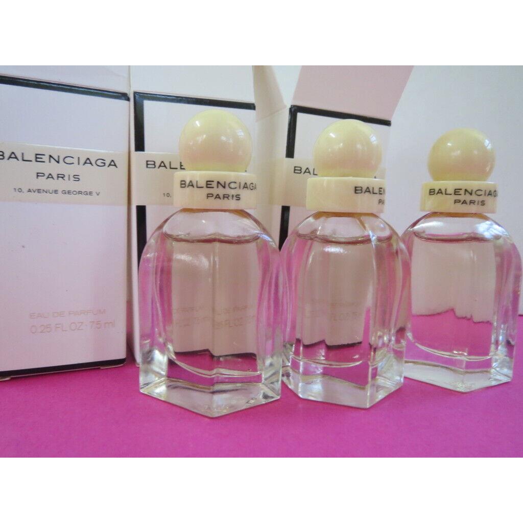 Lot of 3 x Balenciaga Eau de Parfum Edp Miniature Size 7.5 ml 0.25 Fl. oz