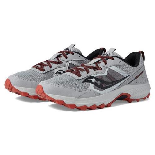 Saucony Men`s Breathable Trail Running Sneakers Medium and Wide EE Gray