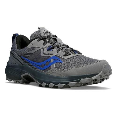 Saucony Men`s Breathable Cushioned Trail Running Sneakers 5 Colors Gray Blue