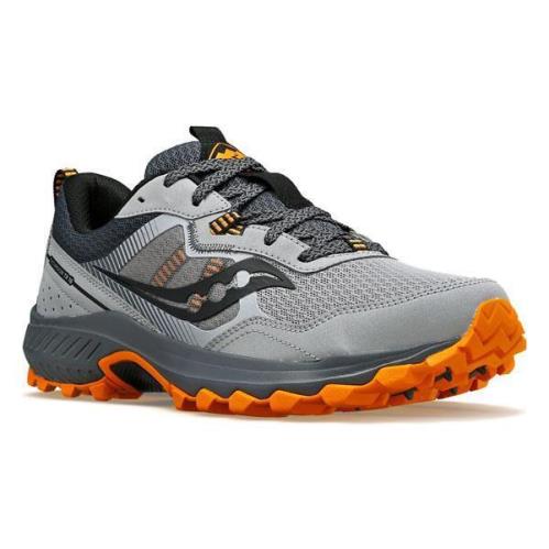Saucony Men`s Breathable Cushioned Trail Running Sneakers 5 Colors Lt. Gray Orange
