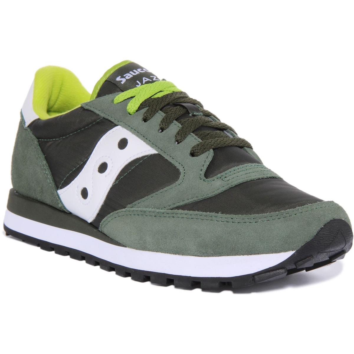 Saucony Jazz Men Lace Up 80s Retro Sneaker In Dark Green Size US 7 - 13 - DARK GREEN