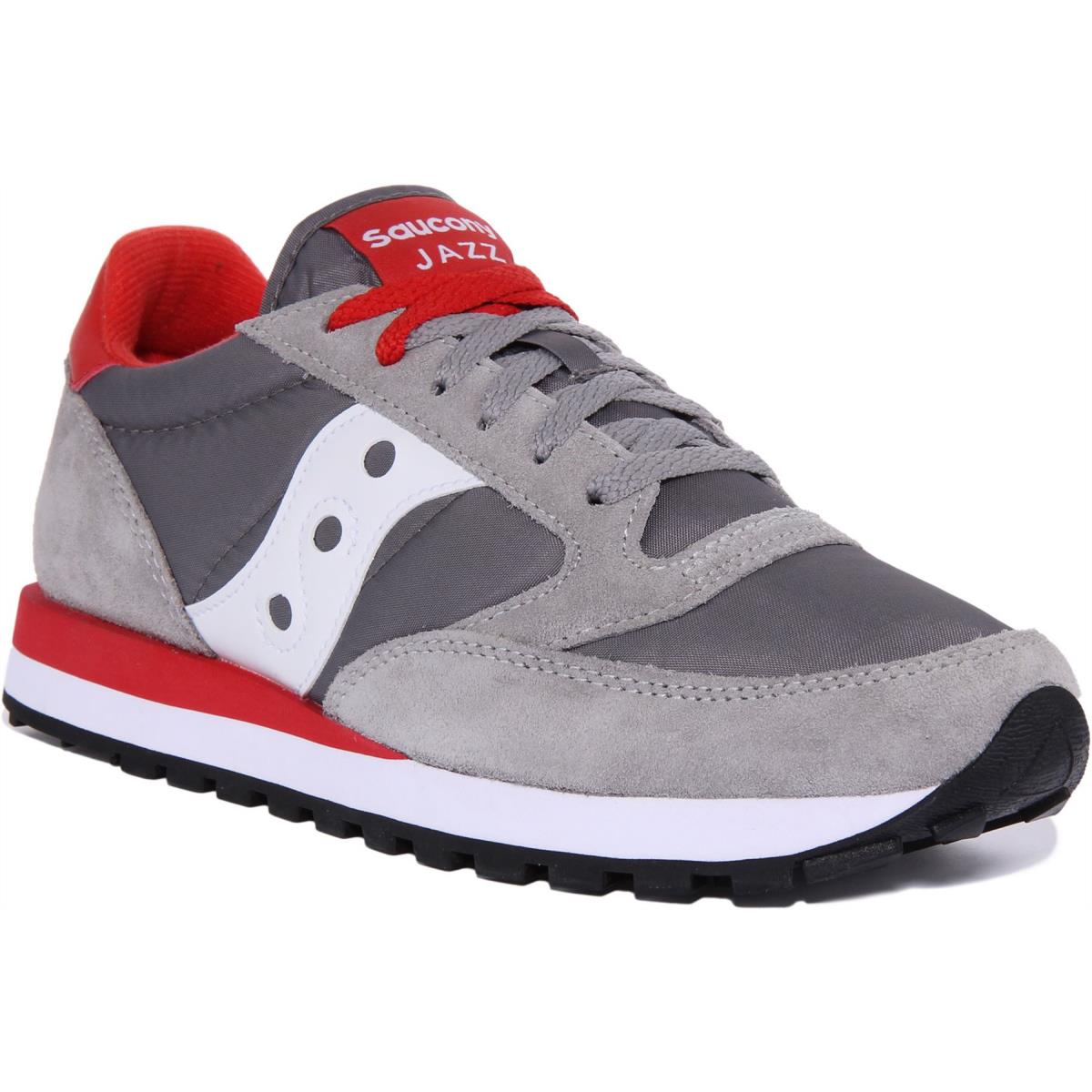 Saucony Jazz Men Lace Up 80s Retro Sneaker In Grey White Size US 7 - 13 - GREY WHITE