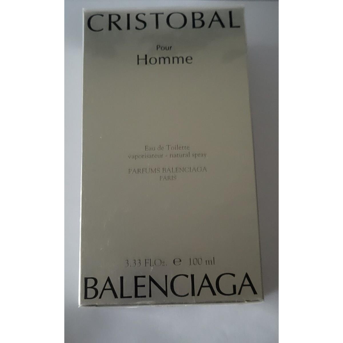 Cristobal Pour Homme Balenciaga 3.3 oz 100 ml Eau DE Toilette Spray Men