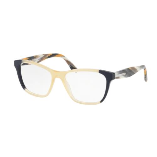 Prada Journal Vpr 04T VYP-1O1 Eyewear Optical Frame Transparent Yellow / Navy