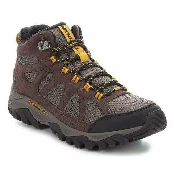 Men`s Merrell Oakcreek Mid Waterproof Hiking Boots J036401 Multi Sizes Espresso