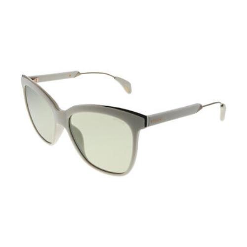 Police Affair 2 Spl 621 3GFG Ivory Plastic Square Sunglasses Brown Gradient Lens