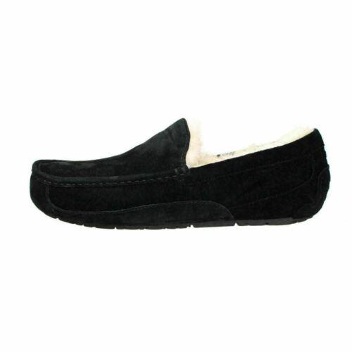 Ugg Mens Ascot Black Suede / Sheepskin Moccasin Shoes Size US 9/UK 8/EU 42