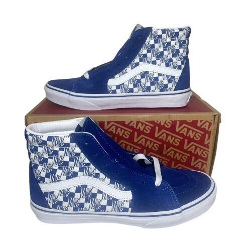 Vans Sk8-Hi GS Checkerboard True Blue/white Casual Sneaker VN0A4UI29AO