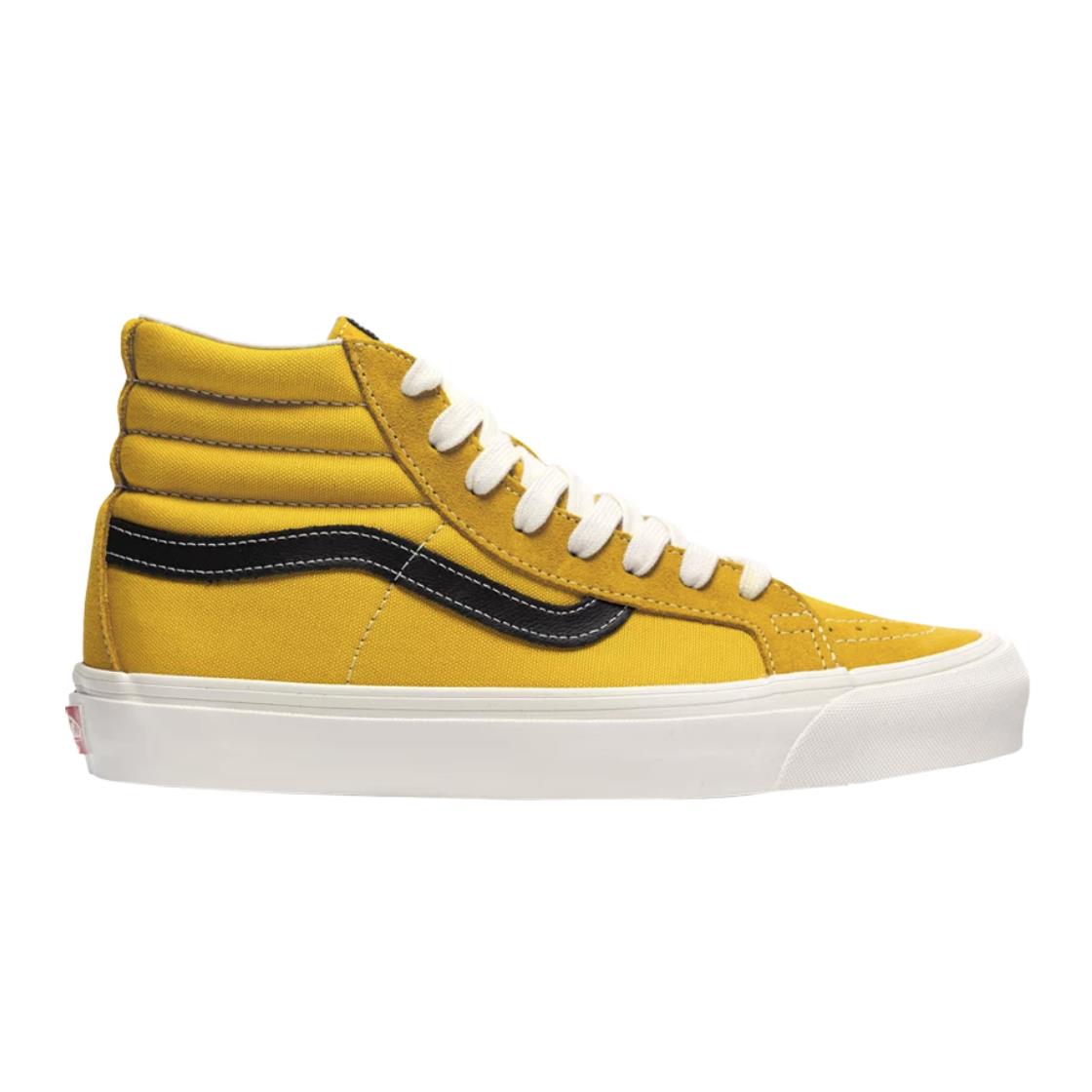 Vans OG Sk8-Hi LX `old Hold` Yellow Black VN0A4BVBVZ6 Suede Canvas Men`s 8-12