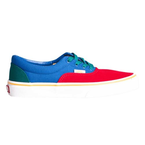 Grade School Youth Size Vans Era `primary Block` VN0A38H8VIK - Lapis Blue/True White/Red/Green/Yellow