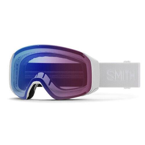 Smith 4D Mag S Ski Goggles 2 Premium Lenses Included Authorized Smith Dealer White Vapor - Chromapop Photochromic Rose Flash + Chromapop Storm