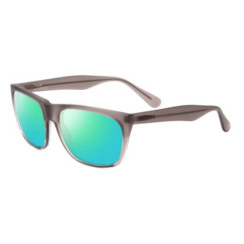 Smith Tioga Unisex Polarized Bi-focal Sunglass 41 Options Grey Crystal Fade 58mm Green Mirror