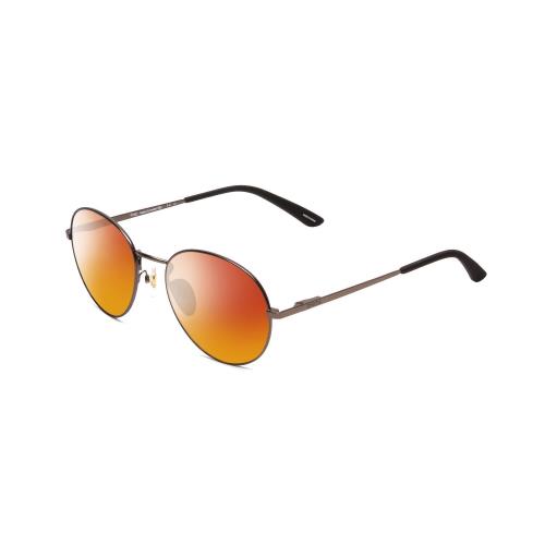 Smith Prep Unisex Round Polarized Sunglasses in Gun Metal Silver 53 mm 4 Options Red Mirror Polar