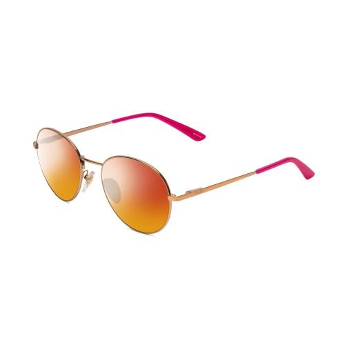 Smith Prep Unisex Round Polarized Sunglasses in Rose Gold 53mm Choose Lens Color - Frame: Multicolor, Lens: Red Mirror Polar