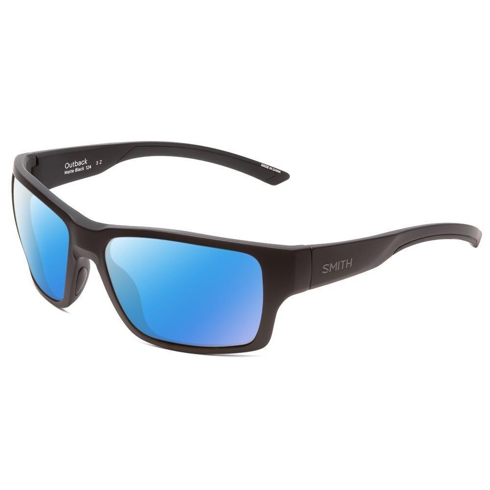 Smith Outback Designer Polarized Sunglasses in Matte Black 59 mm Pick Lens Color - Frame: