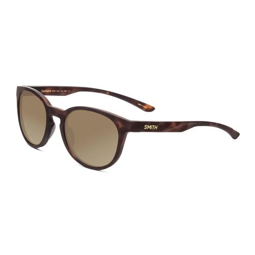 Smith Eastbank Polarized Sunglass 4 Options Round Matte Tortoise Brown Gold 52mm Amber Brown Polar