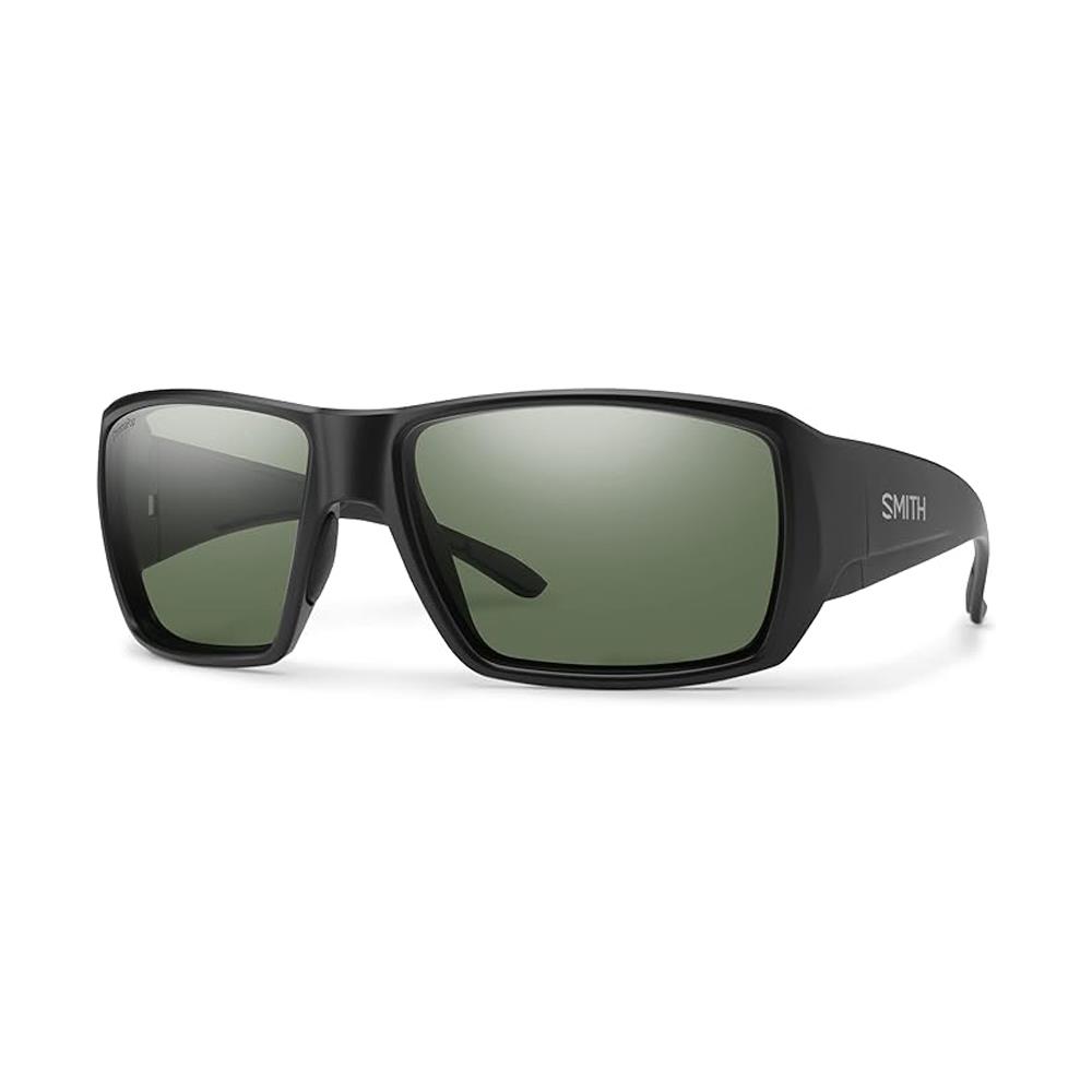 Smith Guides Choice S Polarized Sunglasses - Frame: MatteBlack, Lens: GreyGreen