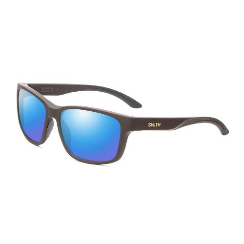 Smith Basecamp Polarized Bi-focal Sunglasses 41 Options in Matte Gravy Grey 58mm Blue Mirror