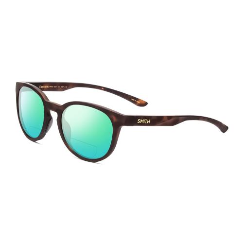 Smith Eastbank Polarized Bi-focal Sunglasses in Matte Tortoise Brown Gold 52 mm Green Mirror