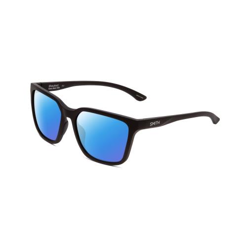 Smith Shoutout Retro Designer Polarized Sunglasses Black 57 mm Choose Lens Color Blue Mirror Polar