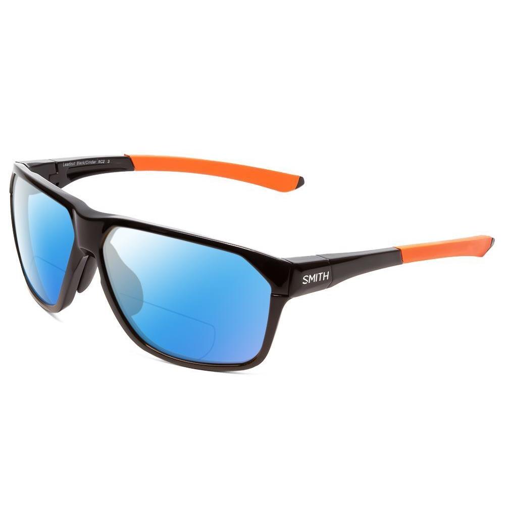 Smith Leadout Polarized Bi-focal Sunglasses in Black Orange 63mm 41 Lens Options Blue Mirror