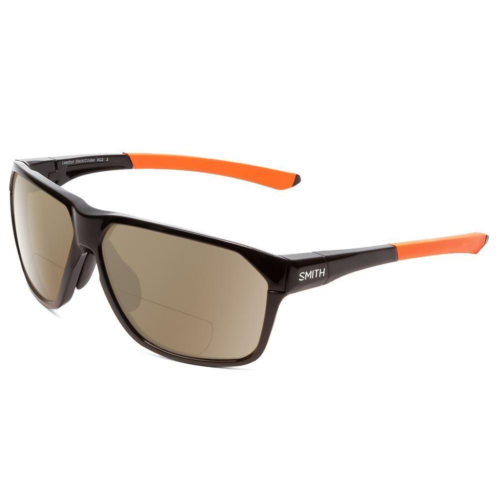 Smith Leadout Polarized Bi-focal Sunglasses in Black Orange 63mm 41 Lens Options Brown