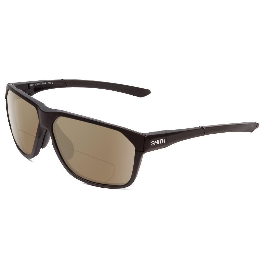 Smith Leadout Polarized Bi-focal Sunglasses in Matte Black 63 mm 41 Lens Options Brown