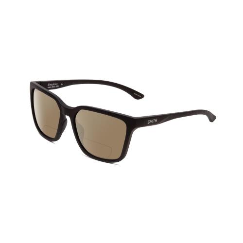 Smith Shoutout Retro Designer Polarized Bi-focal Sunglasses Black 57mm 41 Option Brown