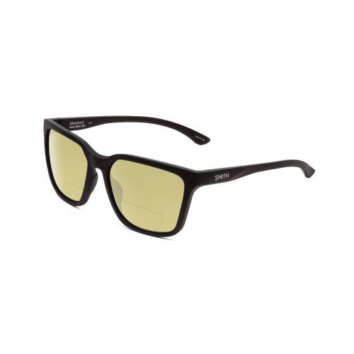 Smith Shoutout Retro Designer Polarized Bi-focal Sunglasses Black 57mm 41 Option Yellow