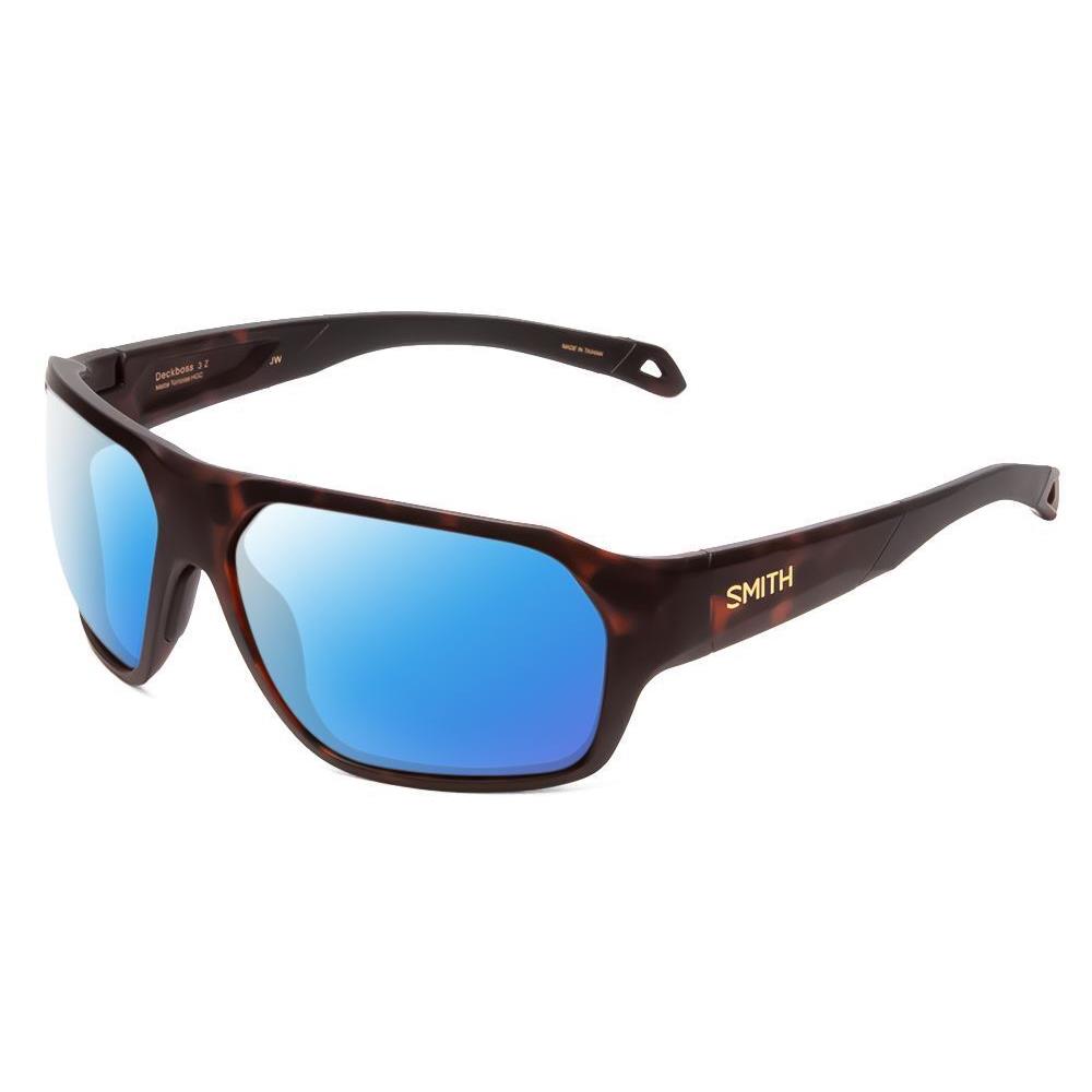 Smith Deckboss Polarized Sunglasses in Matte Tortoise Brown Gold 63 mm 4 Options - Frame: Multicolor, Lens: Blue Mirror Polar