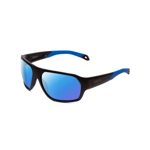 Smith Deckboss Unisex Polarized Sunglasses in Black Blue 63 mm Choose Lens Color Blue Mirror Polar