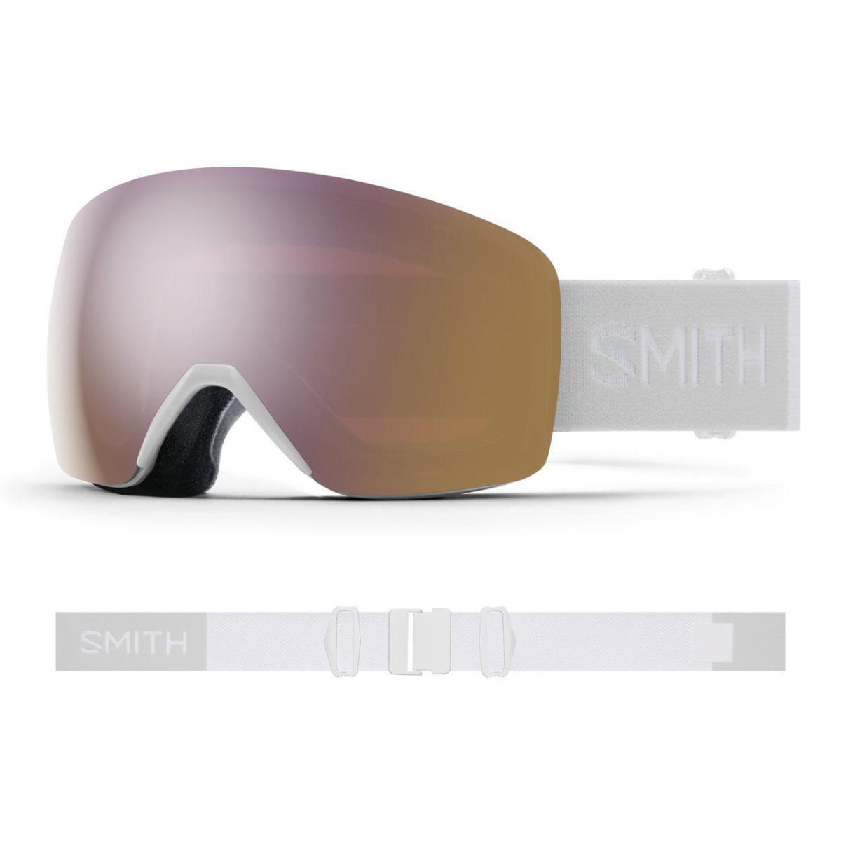 Smith Skyline Goggles White Vapor - Chromapop Everyday Rose Gold Mirror