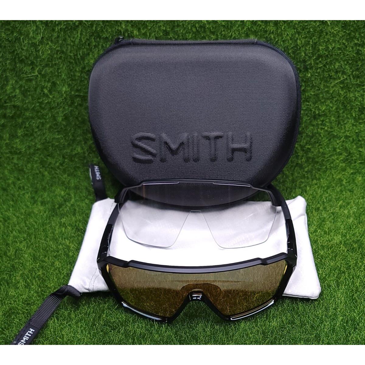 Smith Shift Mag Sunglasses Black Frame/chromapop Red Mirror Lens - 204056SUB99X6