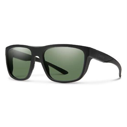 Smith Barra Sunglasses Matte Black Frame Chromapop Polarized Gray Green Lens