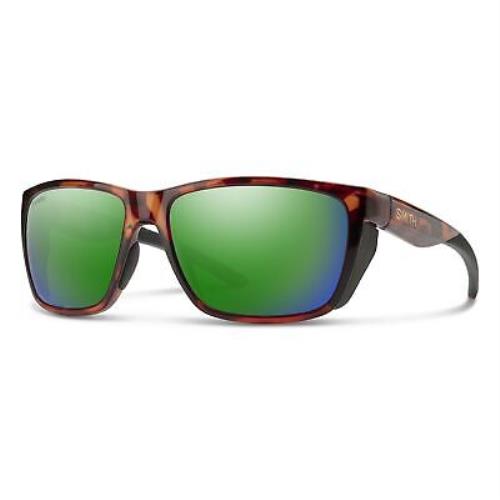 Smith Longfin Sunglasses Tortoise Frame Chromapop Glass Polarized Green Mirror - Frame: , Lens: Green Mirror