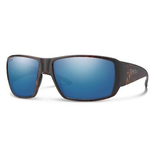 Smith Guide`s Choice Sunglasses Matte Tortoise Frame Chromapop Glass Polarized - Frame: , Lens: Blue Mirror