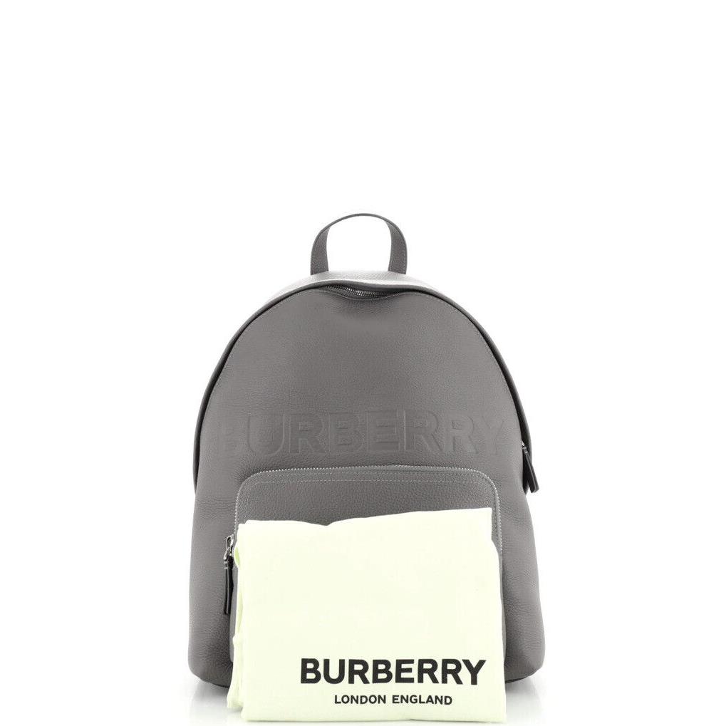 Burberry Abbeydale Burberry Leather Backpack Pebble Gray Leather