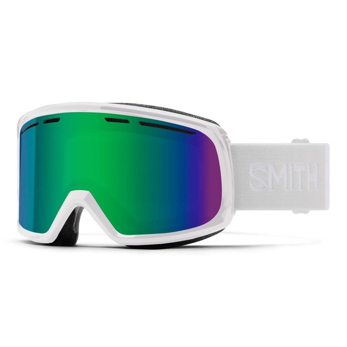 Smith Range Snow Goggles White Frame Green Sol-x Mirror Lens