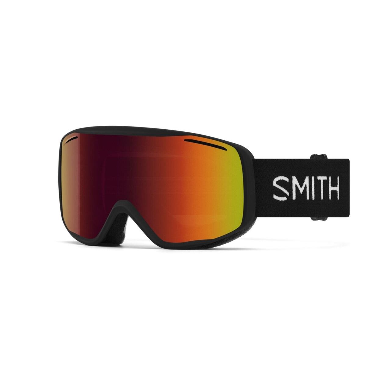 Smith Rally Ski / Snow Goggles Black Frame Red Sol-x Mirror Lens