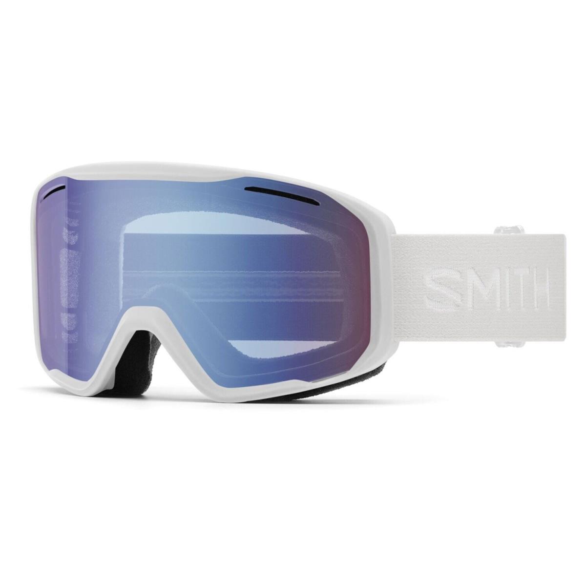 Smith Blazer Ski / Snow Goggles White Frame Blue Sensor Mirror Lens