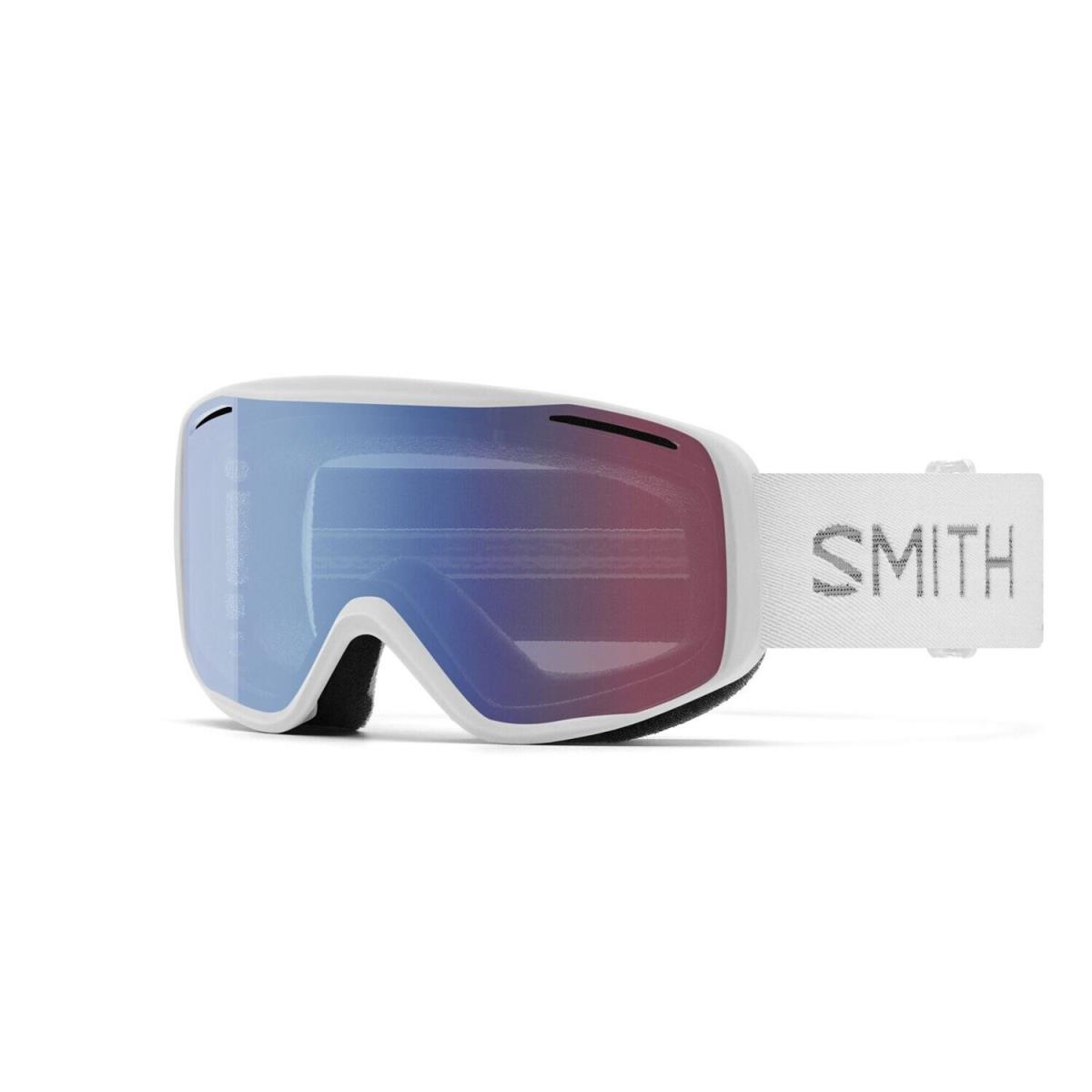 Smith Rally Ski / Snow Goggles White Chunky Knit Frame Blue Sensor Mirror Lens